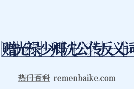 赠光禄少卿沈公传反义词是什么意思的图片